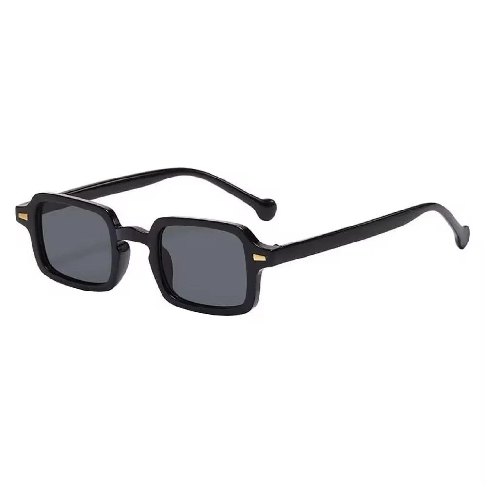 Mens Black Square‎ Sunglasses Retro Vintage Rectangular UV400 Protection Shades